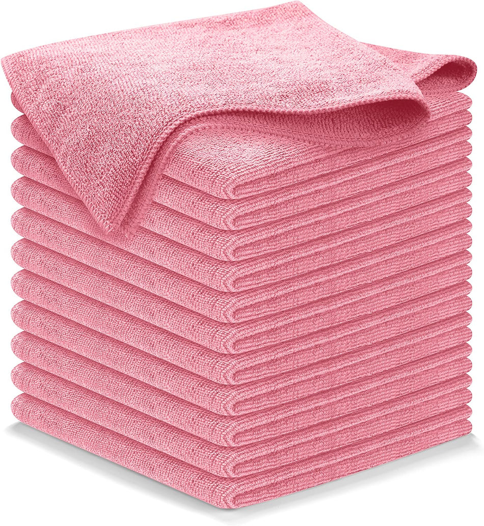 USANOOKS Microfiber Cleaning Cloth Grey - 12 Pcs (12.5"x12.5") - High Performance - 1200 Washes, Ultra Absorbent Microfiber Towel Weave Grime & Liquid for Streak-Free Mirror Shine - Car Washing Cloth