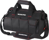 WORKPRO 14-inch Tool Bag, Multi-pocket Tool Organizer with Adjustable Shoulder Strap, W081021A , black
