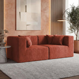 MONVANE Modular Sectional Cloud Couch for Living Room - 130'' 6 Seater Convertible Chenille Couches Set with Ottoman, No Assembly Compression Sofas, Comfy Floor Sofa with Memory Foam, Grey