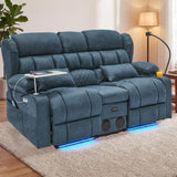 Redlife 3-Seater Power Recliner Sofa with Dual Consoles, Massage & Heat
