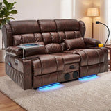 Redlife 3-Seater Power Recliner Sofa with Dual Consoles, Massage & Heat