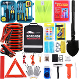 142 PCS Emergency Roadside Kit for Car ,Safety Car Kit with Jumper Cables