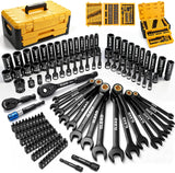 ELEAD 148-Piece Mechanics Tool Set, SAE/Metric 1/4" & 3/8" Drive Socket Set, Magnetic Nut Drivers, Ratcheting Wrenches, Extensions & Adapters, Quick-Release Ratchet, Mechanics Tool for Car Repair