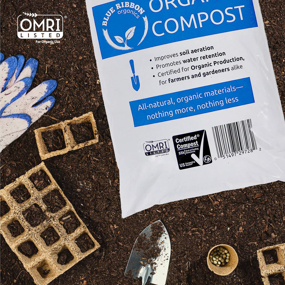 Ribbon Organics OMRI Certified Organic Compost Size: 7.9 Gallons, 32-35 Pound Bag