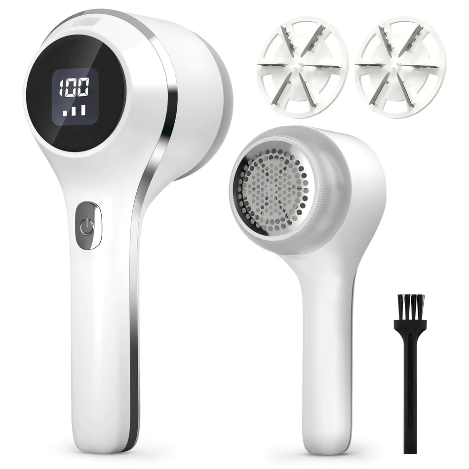 Fabric Shaver Rechargeable Lint Remover with 3-Speeds and Digital Display Sweater Shavers to Remove Pilling for Clothes Blanket Furniture Fuzz Furniture Couch