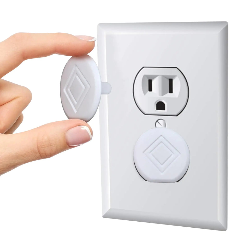 CHERUBCARE Outlet Covers Baby ProofingBaby Proof Outlet Covers，Plug Covers for Electrical outletsBaby Electrical Safety Easy Install Outlet Plug Covers(24 Pack)