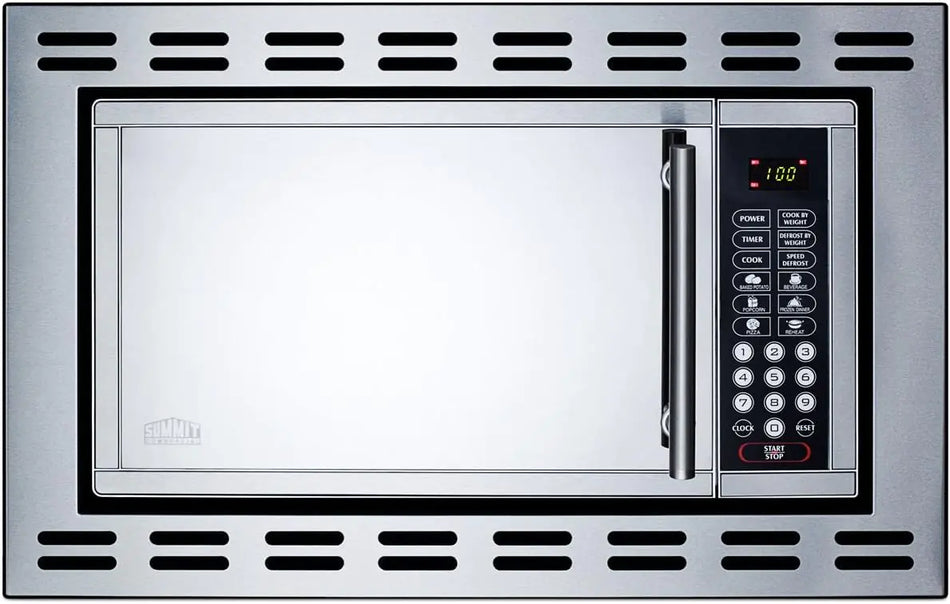 Summit 24” Over The Range Microwave 0.9 cu.ft. Built In Microwave Stainless Steel- OTR24