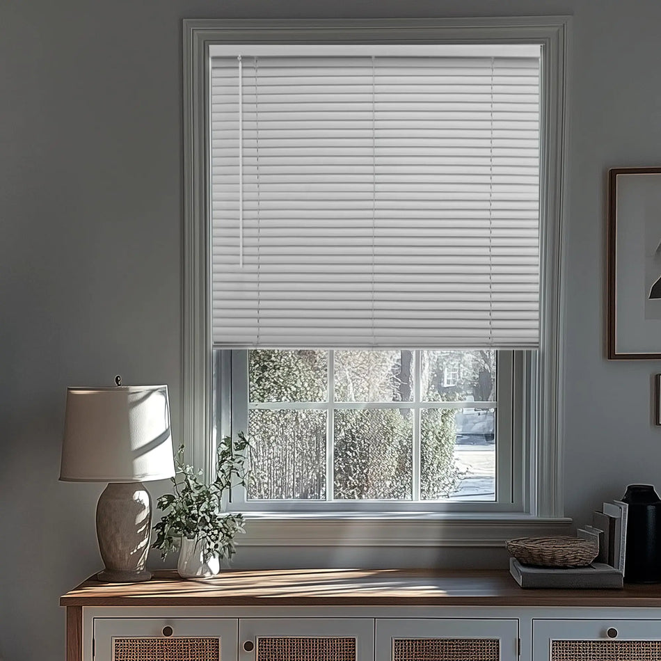 CHICOLOGY Blinds for Windows Mini Blinds Window Blinds Door Blinds Blinds & Shades Camper Blinds Mini Blinds for Windows Horizontal Window Blinds Midnight White (Blackout) 23" W X 72" H