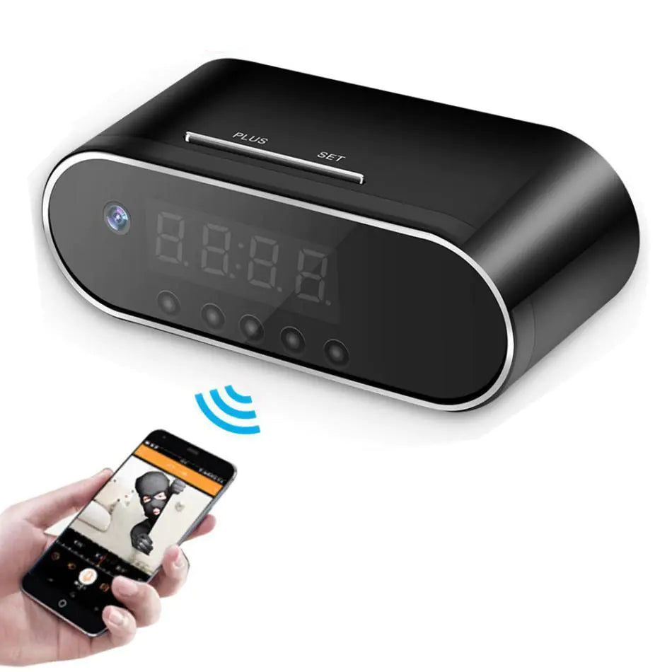 Creative Wireless LED Alarm Clock with Security Camera